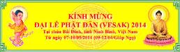 Thông bạch tổ chức Đại lễ Phật đản Vesak 2014