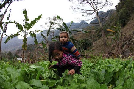 Cảm phục cô bé 9 tuổi làm "mẹ", Tin tức trong ngày, lam me, thay me, cao bang, bao lam, mua lu, mo coi