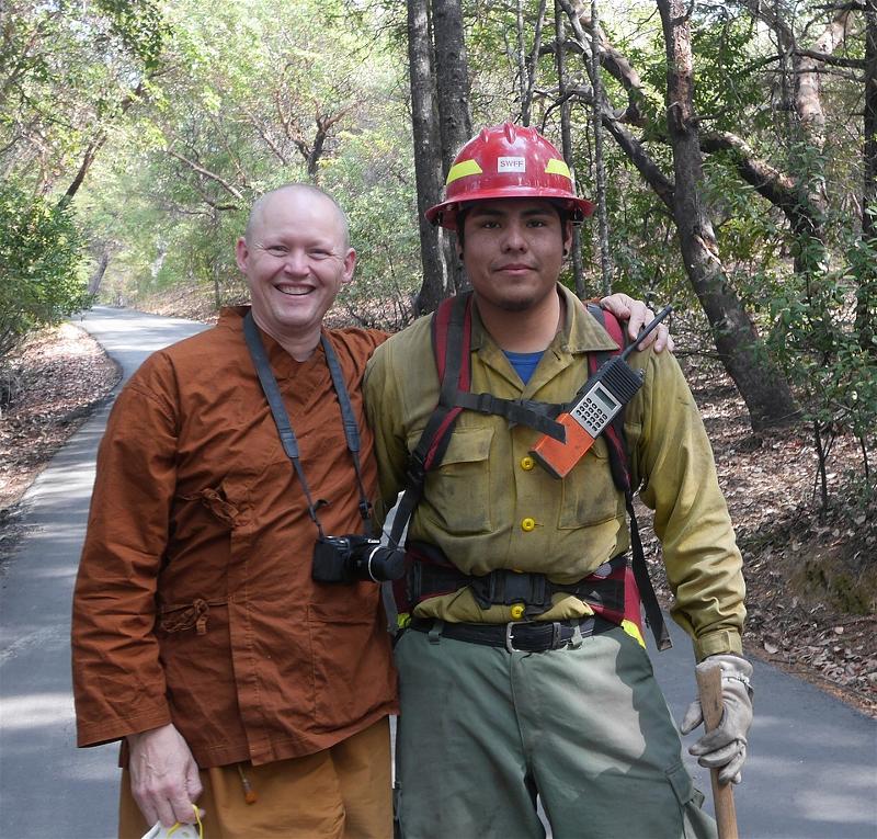Jotipalo couldn't help himself. He hugged every firefighter who would let him.