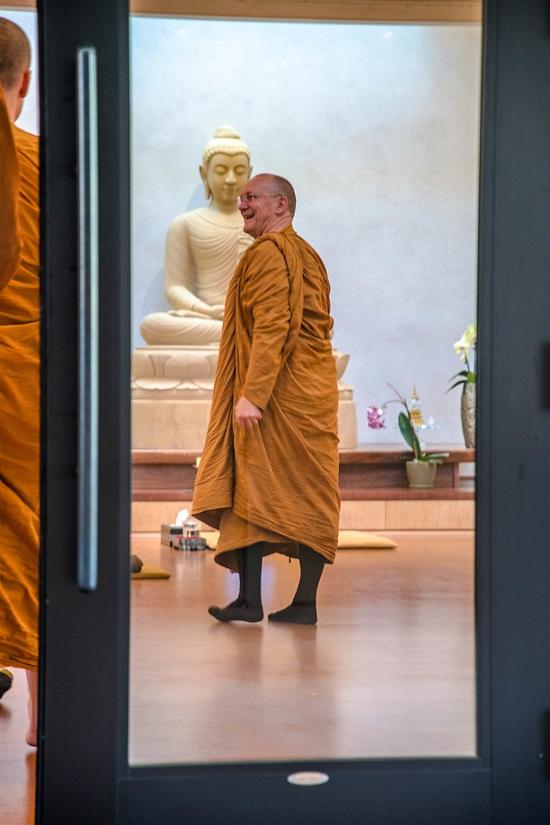Luang por leading the way.